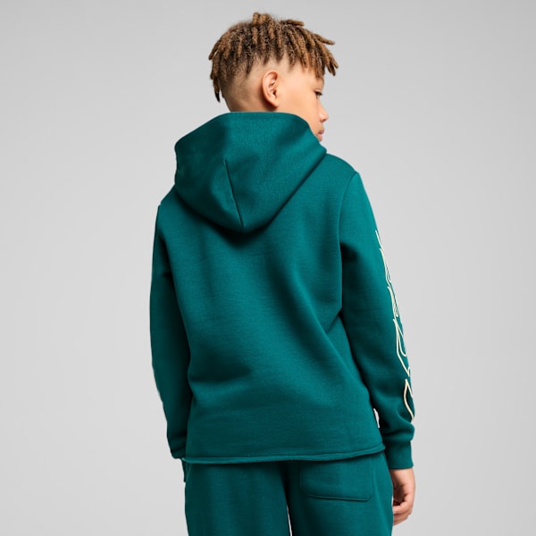 Sudadera Adolescente Basketball Caution, Cold Green, large-MEX