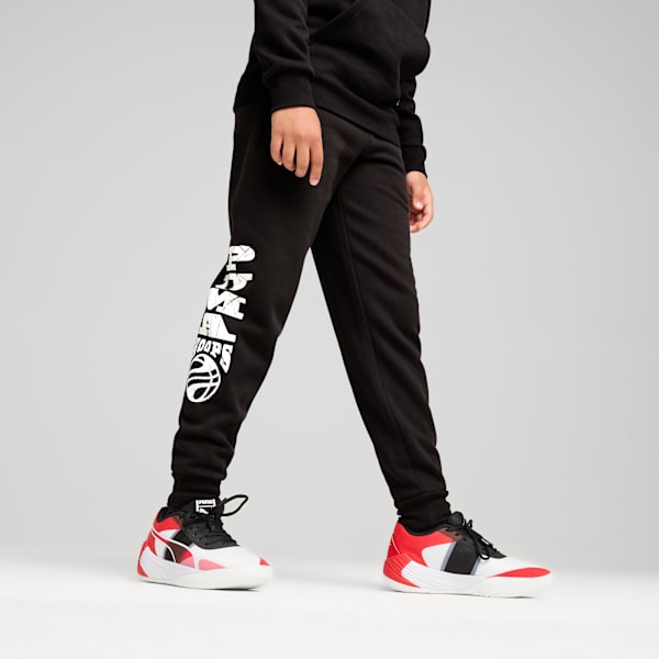 Basketball Blueprint Pants Youth, PUMA Black, large-MEX
