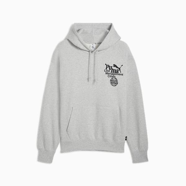 Buzo con capucha PUMA x LMC para hombre, Light Gray Heather, large-ARG