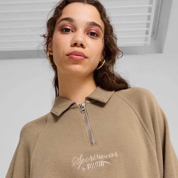 Buzo CLASSICS+ con media cremallera para mujer, Oak Branch, large-ARG