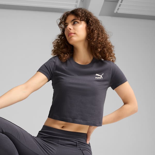 CLASSICS Baby Tee Women, Galactic Gray, large-MEX