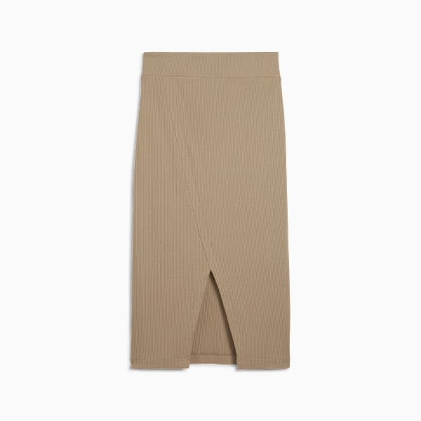 CLASSICS Ribbed Midi Skirt Women, Oak Branch, large-ZAF