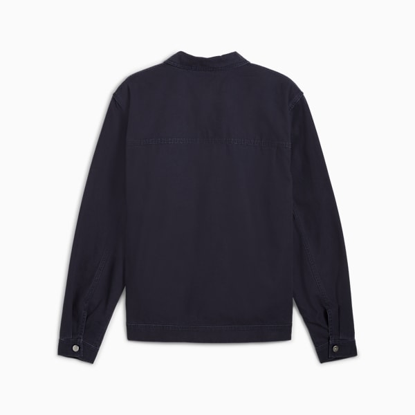 Campera de lona con cuello camisero MMQ para hombre, New Navy, large-ARG