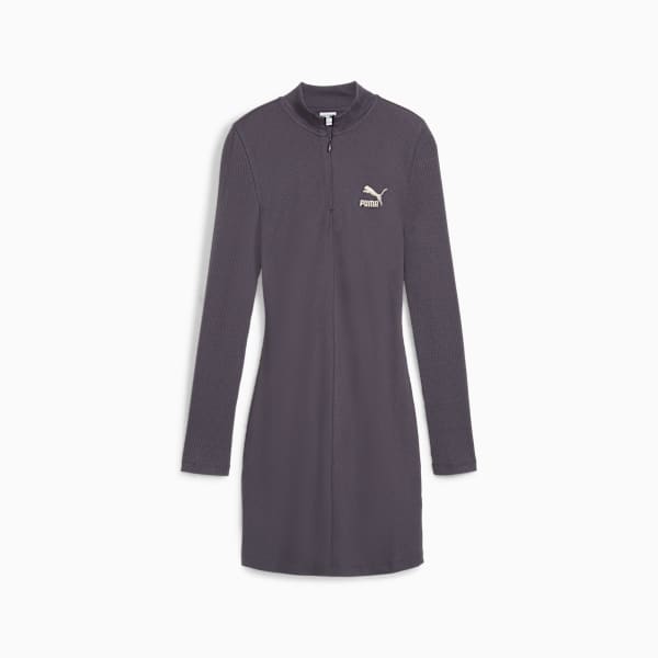 Vestido de canalé CLASSICS para mujer, Galactic Gray, large-MEX