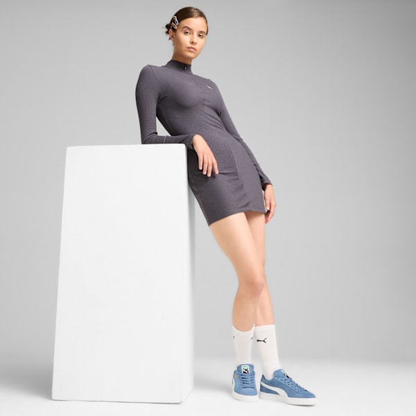 Vestido de canalé CLASSICS para mujer, Galactic Gray, large-MEX