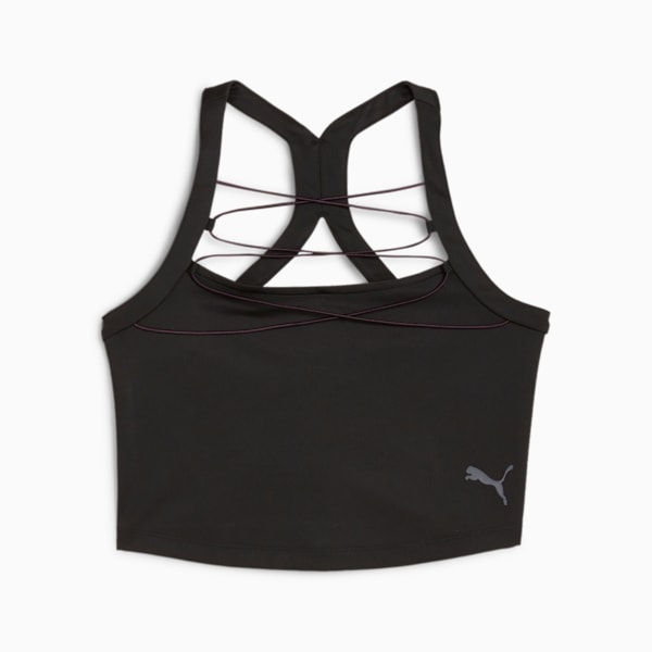 Crop top DARE TO para mujer, PUMA Black, large-ARG