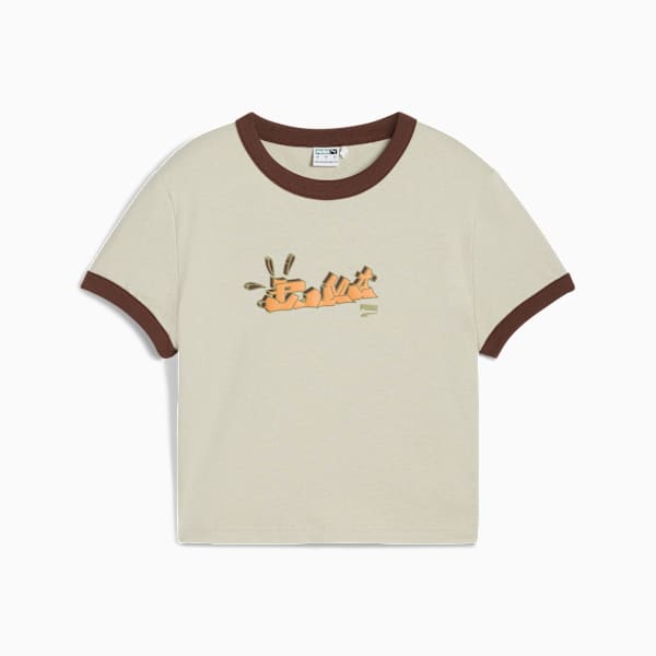 DOWNTOWN Graphic Baby Tee Women, Desert Dust, large-ZAF