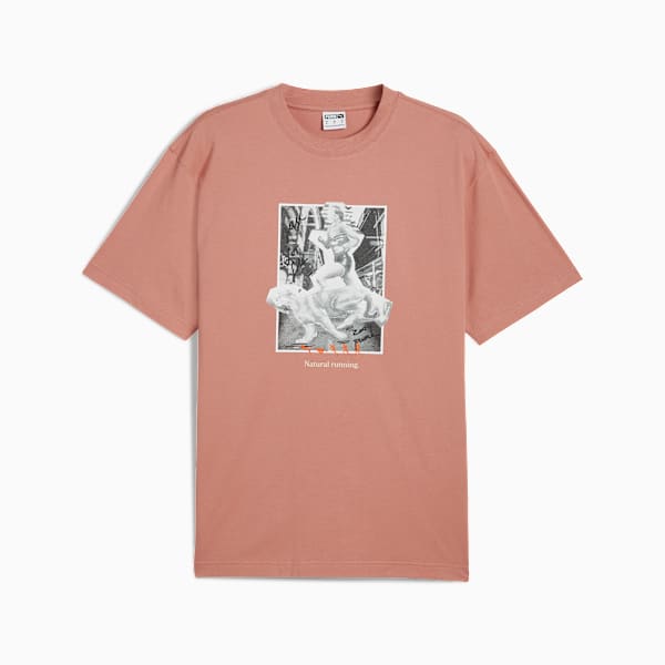Camiseta gráfica CLUB DE COURSE unisex, Deeva Peach, large-MEX