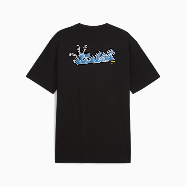DOWNTOWN Relaxed Graphic Tee Men, PUMA Black-Fresh Pear, large-MEX