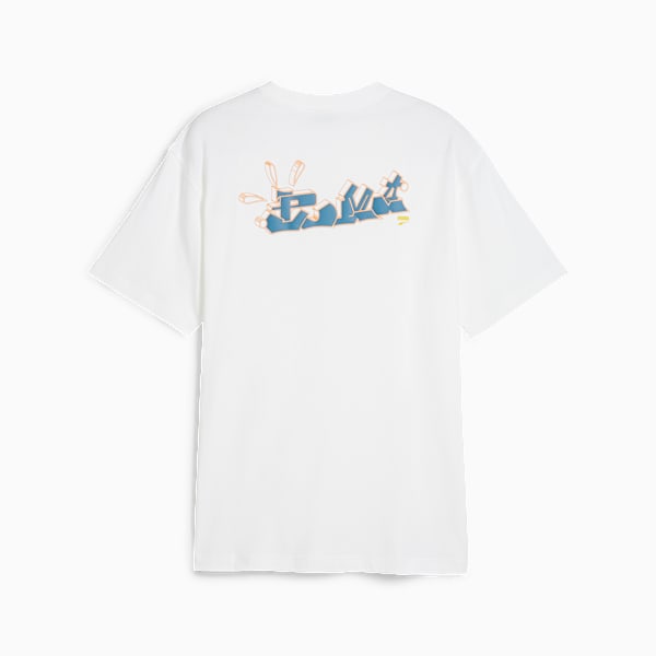 Remera Downtown Relaxed Graphic, PUMA White-Bright Melon, large-ARG