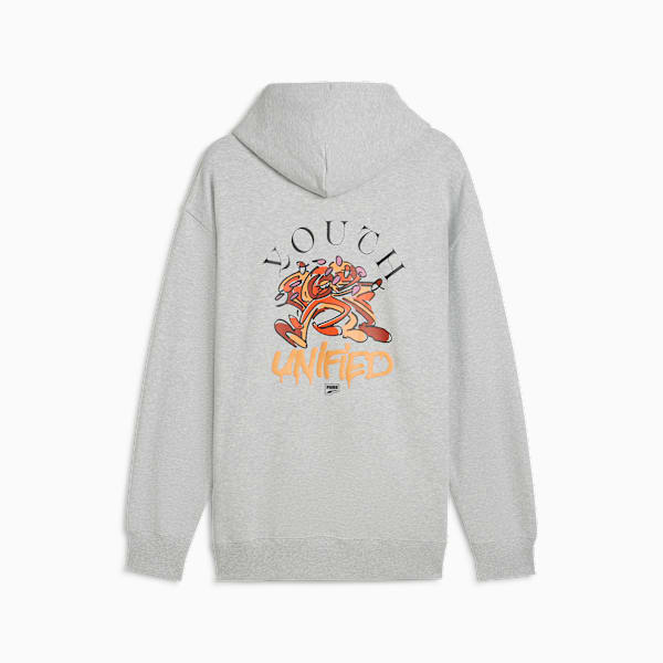 Buzo con capucha DOWNTOWN Graphic para hombre, Light Gray Heather, large-ARG