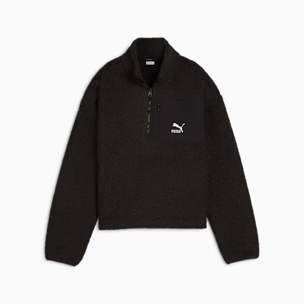 Sudadera CLASSICS Winterized Mujer, PUMA Black, large-MEX