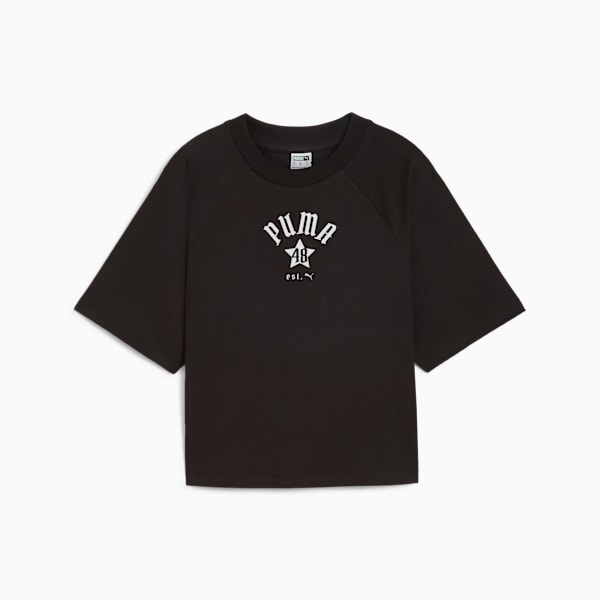 Camiseta CLASSICS Relaxed para mujer, PUMA Black, large-ARG