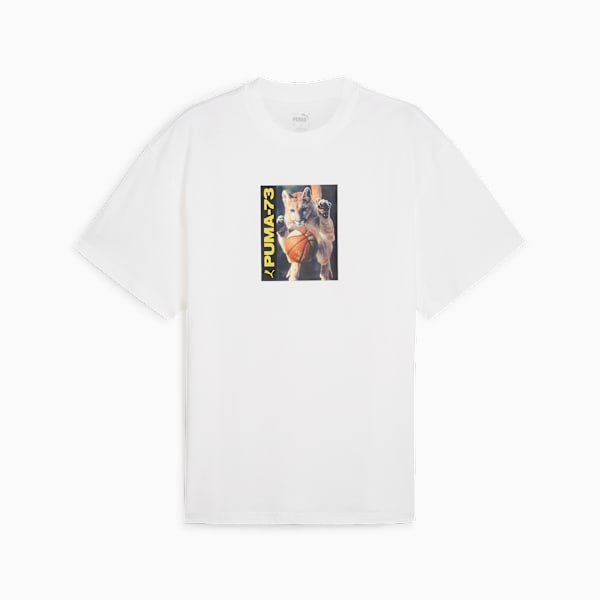 Banned from TV Basketball Tee Men, PUMA White, large-MEX