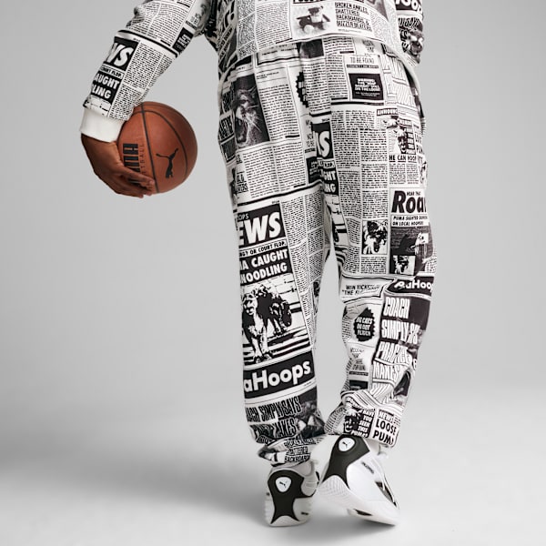 Jogging de basketball Media Day para hombre, PUMA Black-PUMA White, large-ARG