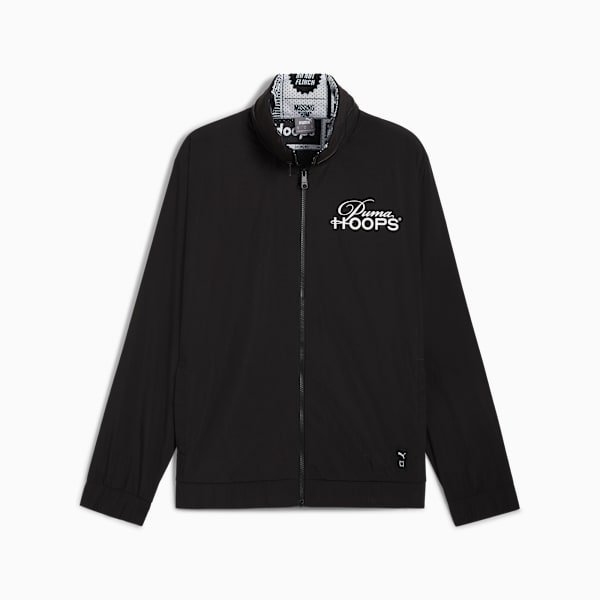 Campera de basketball Media Day para hombre, PUMA Black-AOP, large-ARG