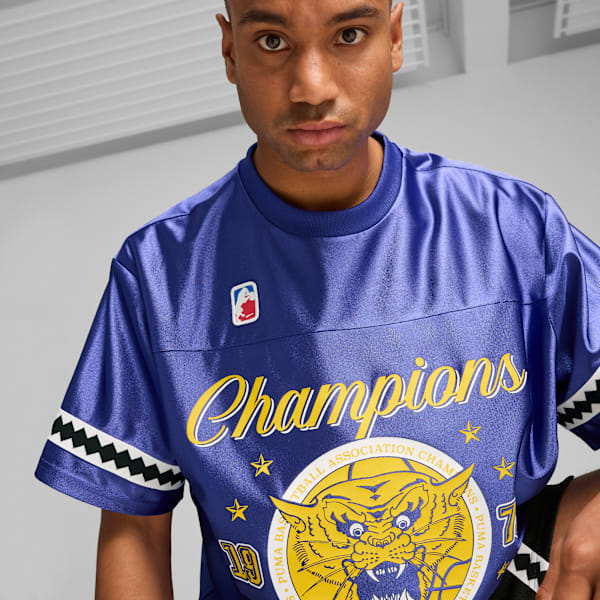 Camiseta de básquet PUMA Show para hombre, Lapis Lazuli, large-ARG