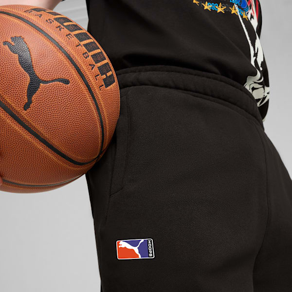 Pantalones de basketball Bandwagon para hombre, PUMA Black-Lapis Lazuli, large-ARG