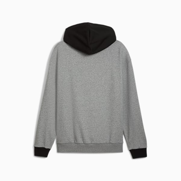 Buzo de basketball con capucha Jaws Core 2.0 para hombre, Medium Gray Heather-PUMA Black, large-ARG