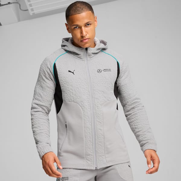 Campera con capucha Mercedes-AMG Petronas F1® para hombre, Team Silver, large-ARG