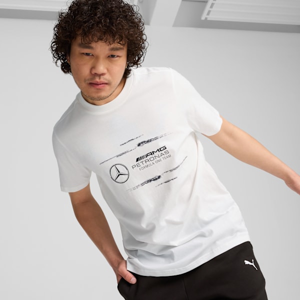 Mercedes-AMG Petronas F1 Logo Tee Men, PUMA White, large-MEX