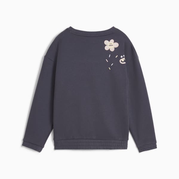 PUMA x TROLLS Graphic Crew Sweat Kids, Galactic Gray, large-ZAF