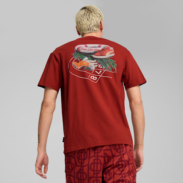 Remera PUMA x PALM TREE CREW con estampa para hombre, Mars Red, large-ARG