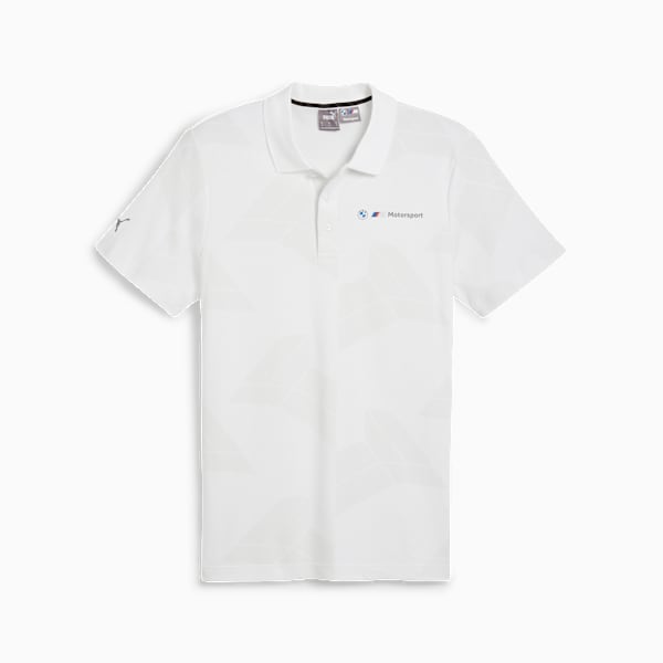 BMW M Motorsport Jacquard Polo Men, PUMA White, large-ZAF