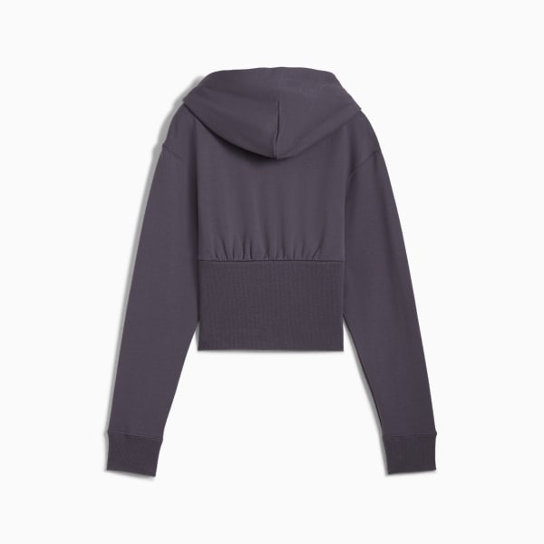 DARE TO Cropped Hoodie Women, Galactic Gray, large-ZAF