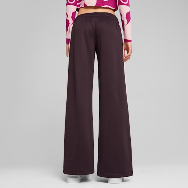 T7 Women's Low Rise Track Pants, Midnight Plum, large-MEX