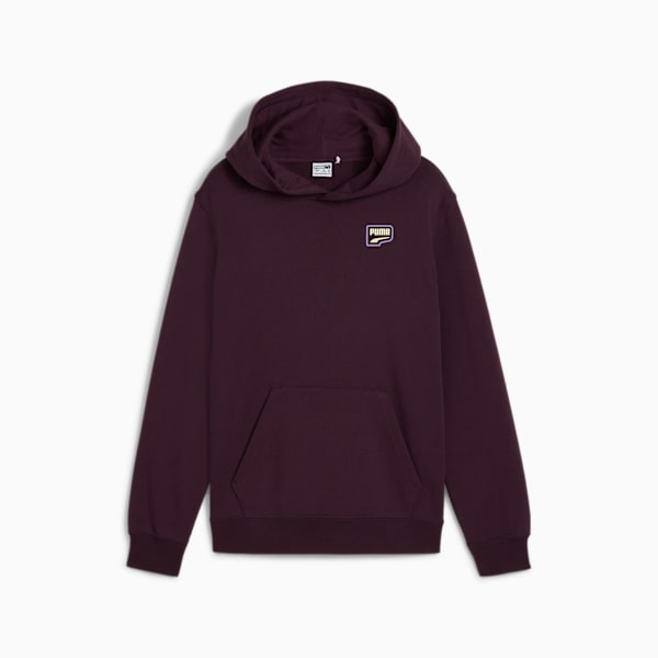 DOWNTOWN Graphic Hoodie Youth, Midnight Plum, large-MEX