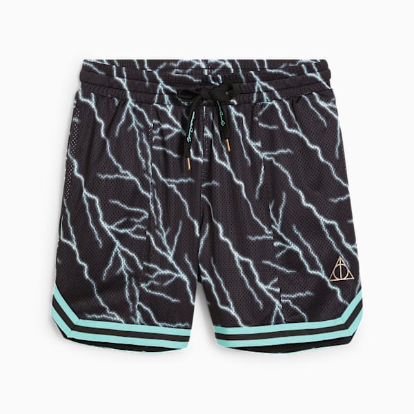 Shorts de basketball PUMA HOOPS x HARRY POTTER™ para mujer, PUMA Black-AOP, large-ARG