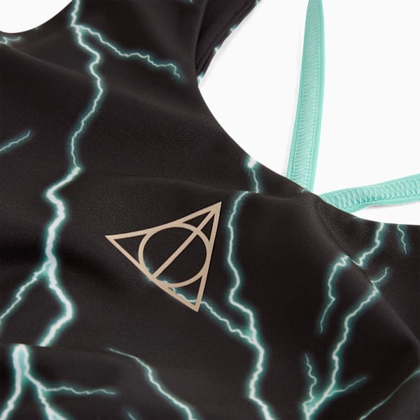 Sosten deportivo PUMA HOOPS x HARRY POTTER™ para mujer, PUMA Black-AOP, large-ARG