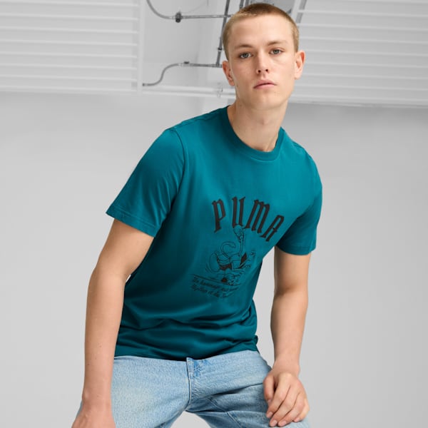 Camiseta GRAPHICS Super PUMA Masculina, Verde, large-BRA