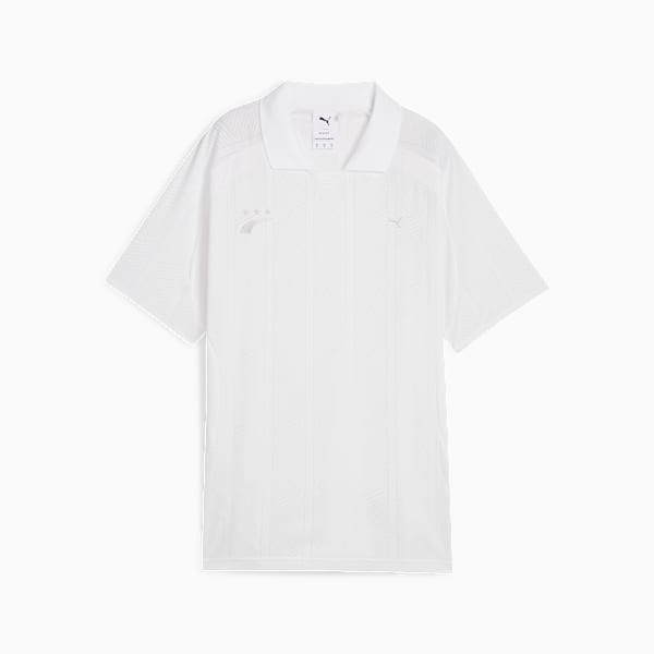 Playera con cuello camisero YONA para mujer, PUMA White, large-MEX