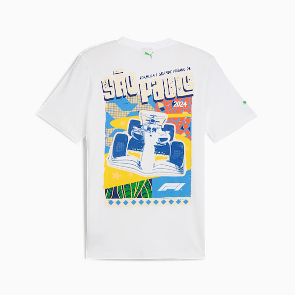 F1 Brazil Tee Unisex, PUMA White, large-MEX