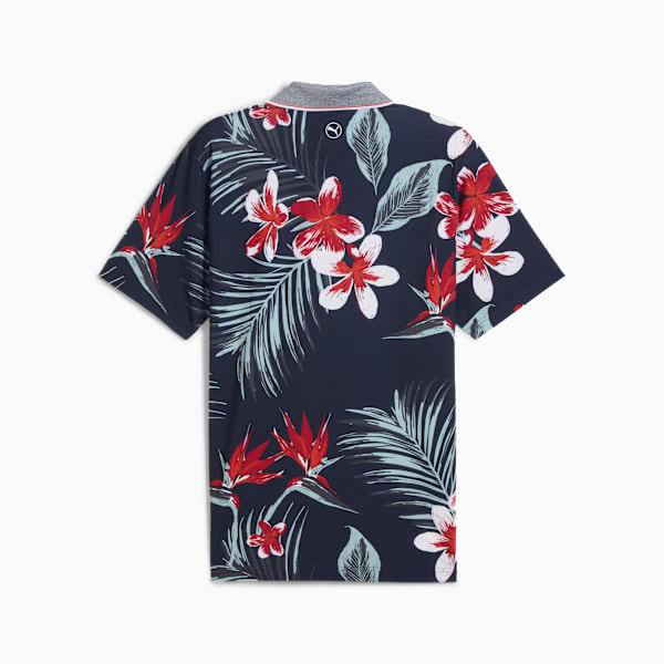 MATTR Luau Golf Polo Men, Deep Navy-Red Fire, large-ZAF