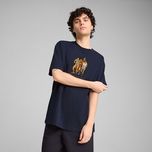 GRAPHICS Marathon Tee Men, PUMA Navy, large-ZAF