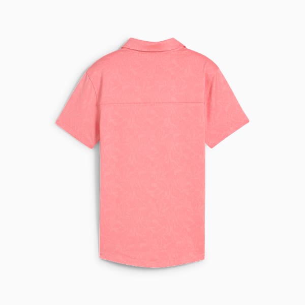 MATTR Lianas Jacquard Short Sleeve Polo Women, Peach Frost, large-ZAF