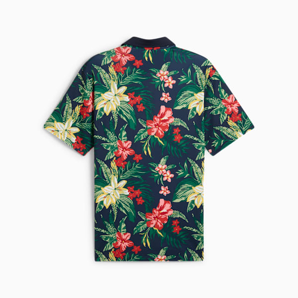 PUMA x PALM TREE CREW Floral Polo Men, Deep Navy, large-ZAF