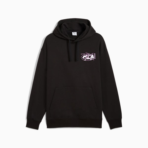 FUTURE.PUMA.ARCHIVE Relaxed Graphic Hoodie Unisex, PUMA Black, large-MEX