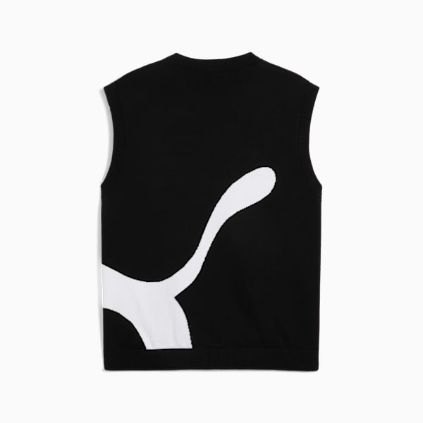 FUTURE.PUMA.ARCHIVE Relaxed Graphic Knitted Vest Unisex, PUMA Black, large-ZAF