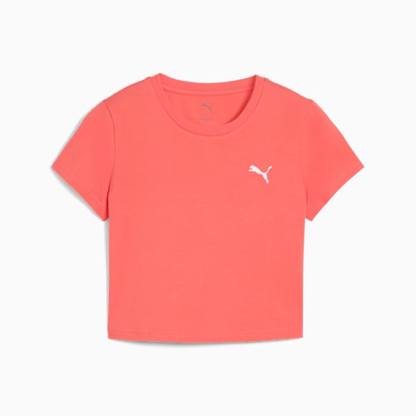 Playera corta WARDROBE Essentials para mujer, Peach Frost, large-MEX