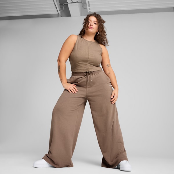 Crop top WARDROBE Essentials para mujer, Totally Taupe, large-ARG