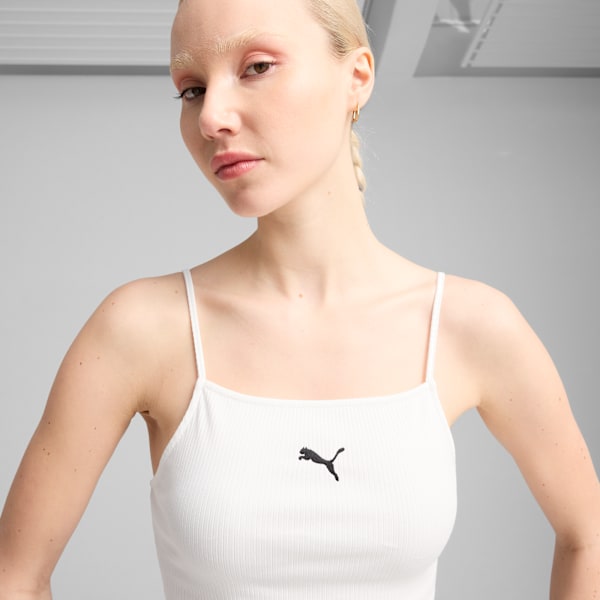 Camiseta WARDROBE Essentials Morley para mujer, PUMA White, large-MEX