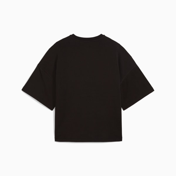 Wardrobe Essentials Relaxed Heavy Tee Women, PUMA Black, large-ZAF