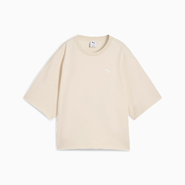 Wardrobe Essentials Relaxed Heavy Tee Women, Alpine Snow, large-ZAF