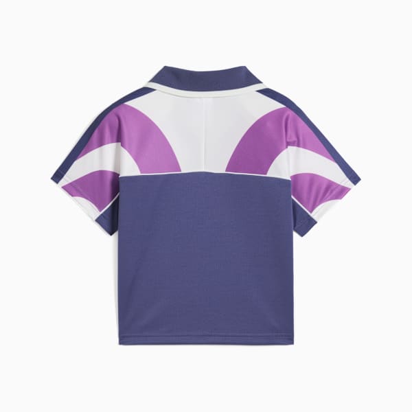 Playera corta FUTURE.PUMA.ARCHIVE para mujer, Blue Crystal-Wild Berry, large-MEX
