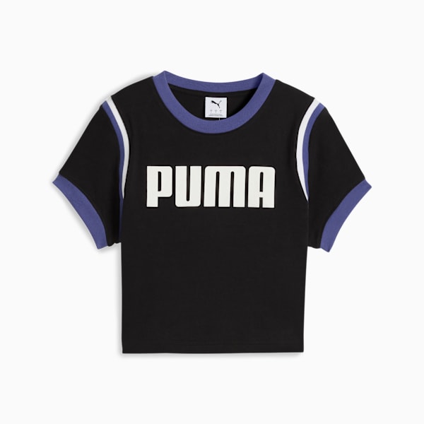 Playera corta FUTURE.PUMA.ARCHIVE para mujer, PUMA Black-White, large-MEX