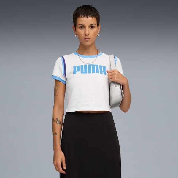 Playera corta FUTURE.PUMA.ARCHIVE para mujer, PUMA White, large-MEX